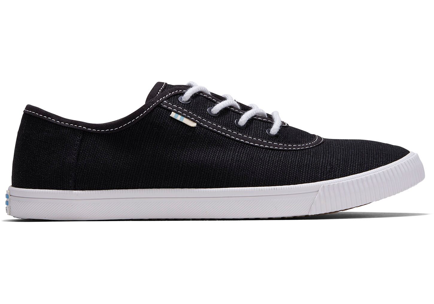 Toms Topanga Heritage Canvas Contrast Stitching Carmel - Womens Sneakers - Black - NZ - 078945VKH